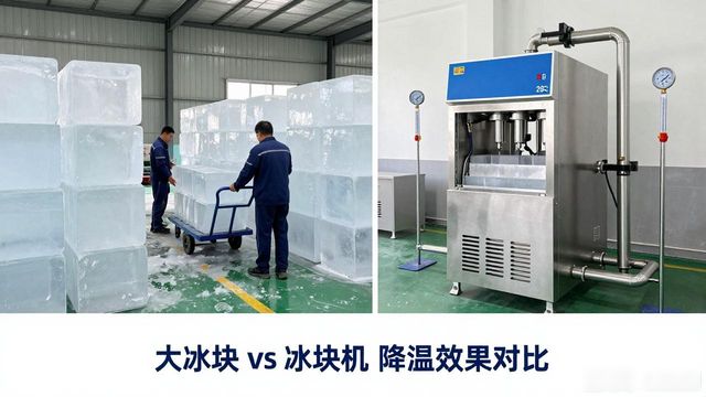大冰块和冰块机哪个更划算_淮安车间防暑降温大冰块_车间大冰块降温效果怎么样